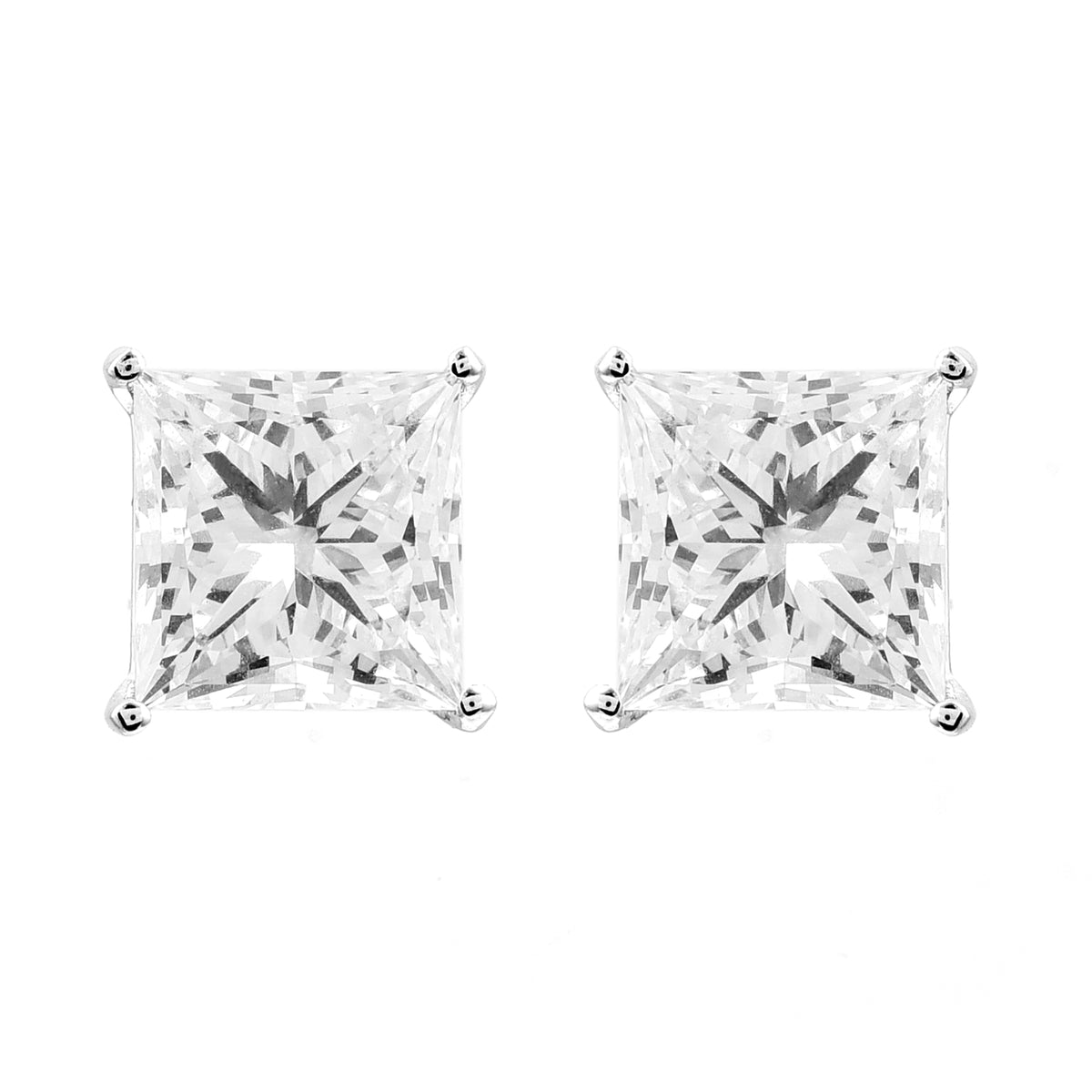 3.82 Carats Lab Grown Diamond 14K Gold Earrings