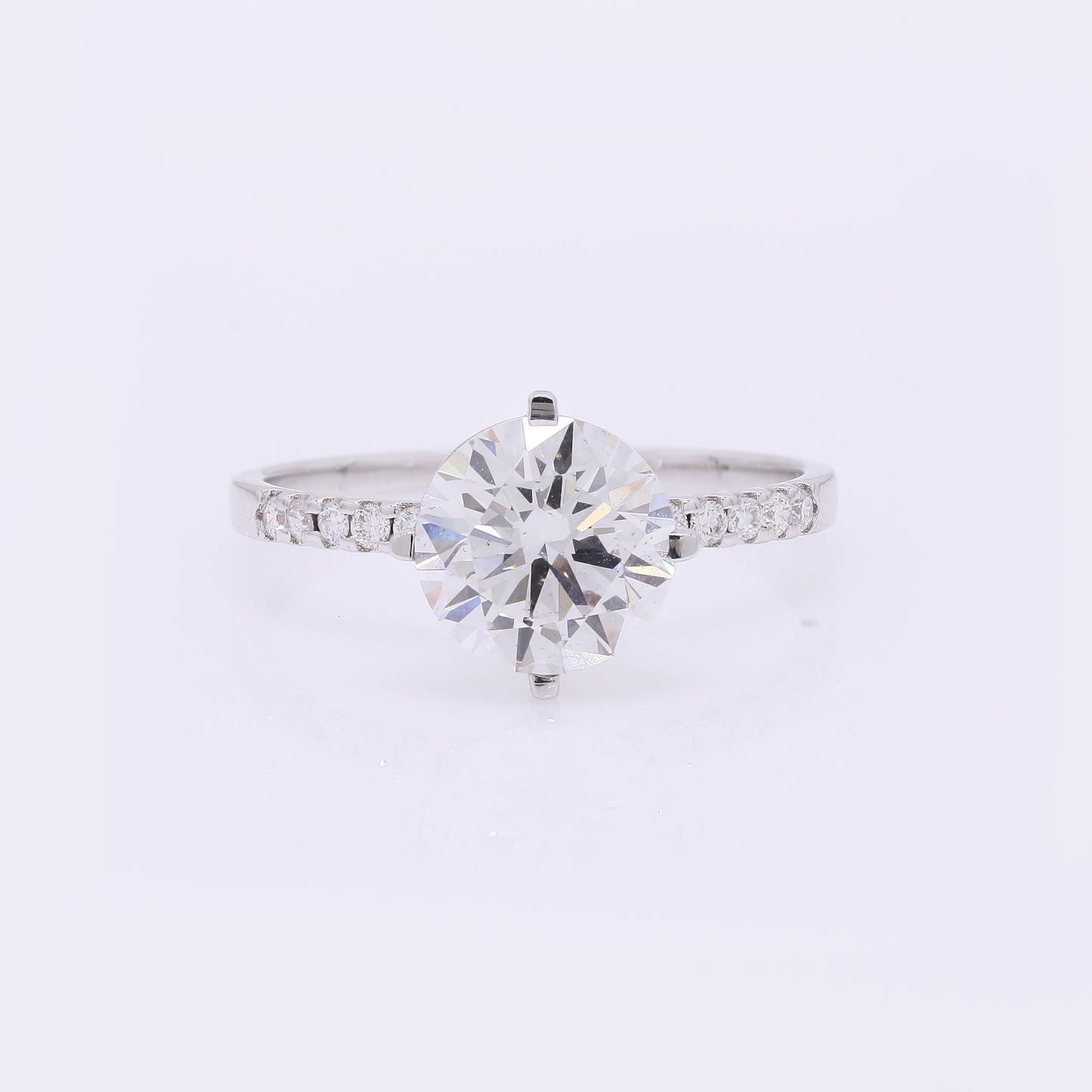 2.21 Carats Lab Grown Diamond 14K Gold Ring
