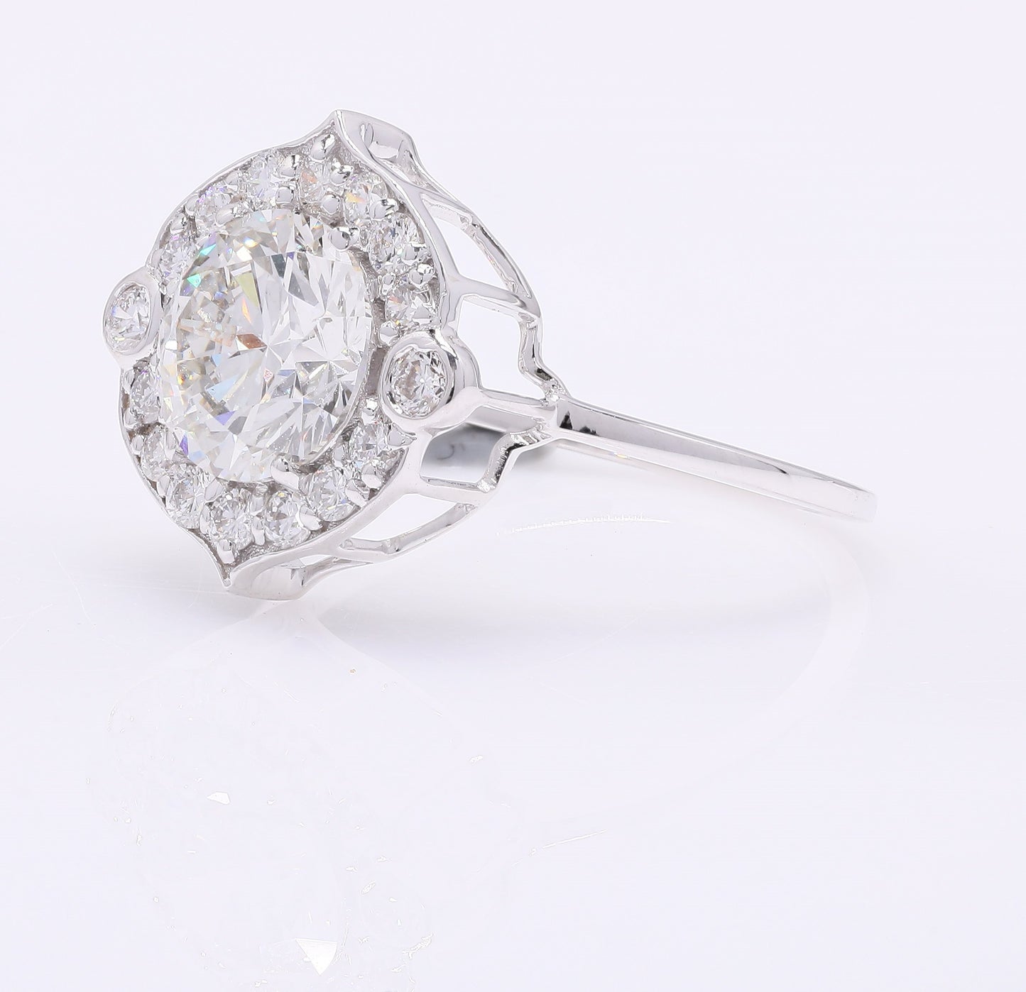 2.47 Carats Lab Grown Diamond 14K Gold Ring