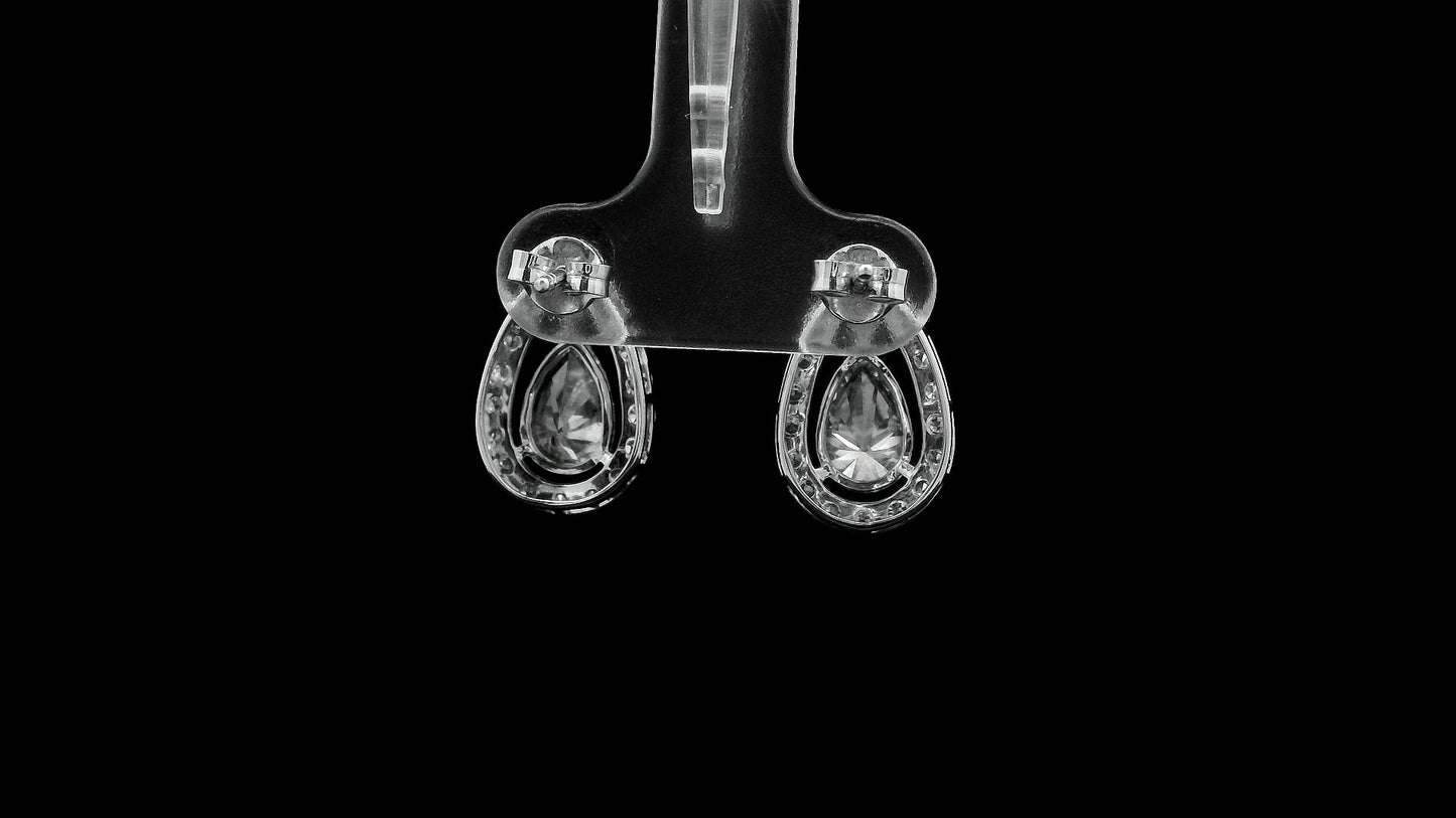 2.94 Carats Lab Grown Diamond 14K Gold Earrings