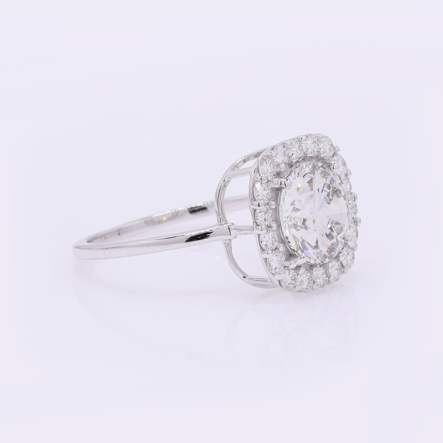 2.45 Carats Lab Grown Diamond 14K Gold Ring