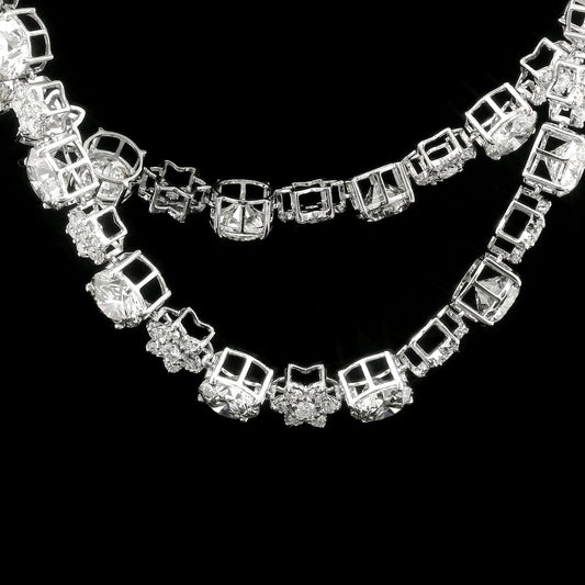 52.91 Ct Round Lab Grown Diamond 14K Gold Necklace