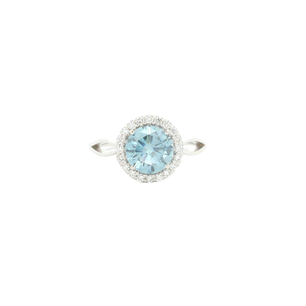 1.83 Carats Blue Lab Grown Diamond 14K Gold Ring