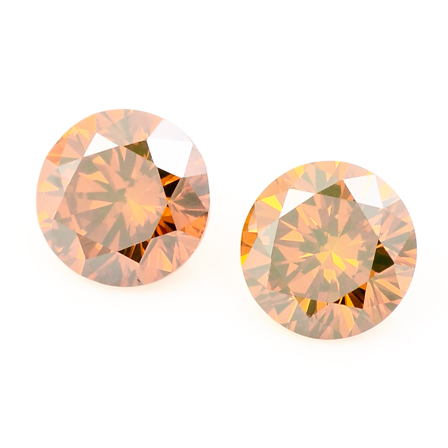 0.42 Red Diamond Round Loose Gemstone