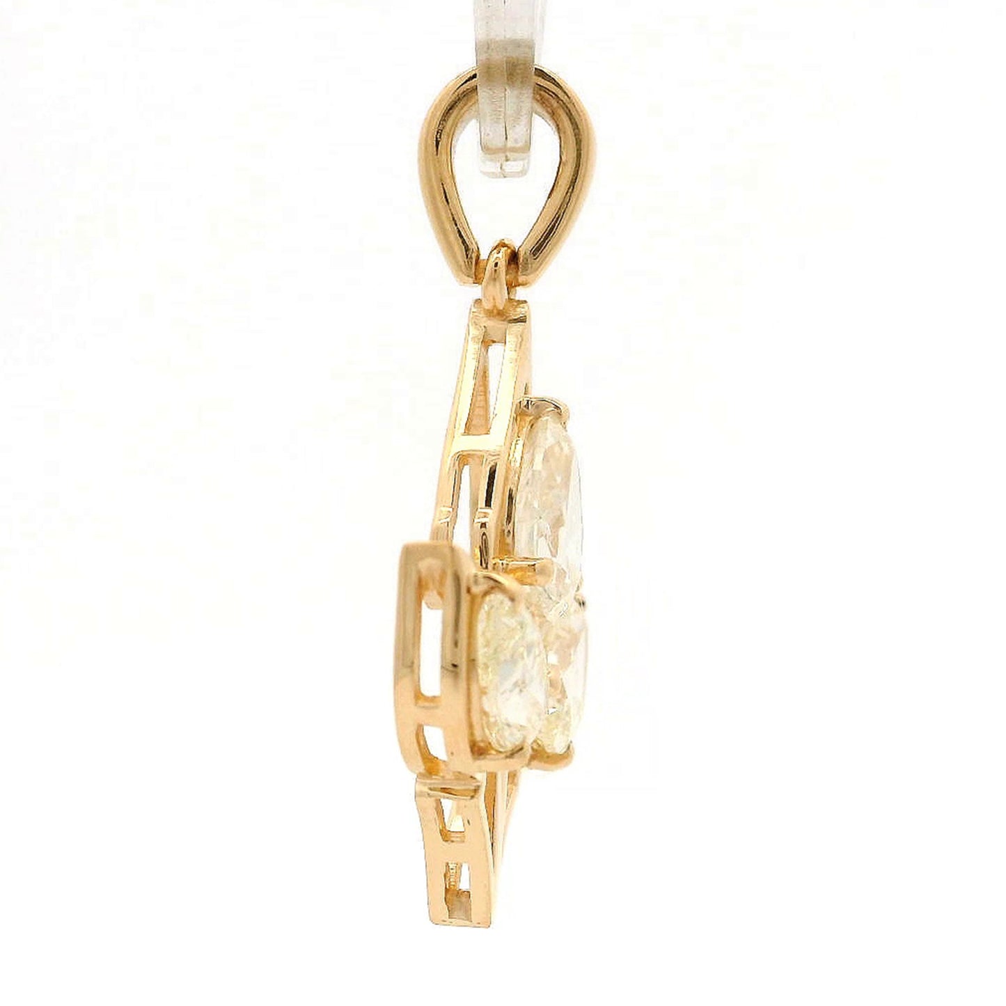 1.09 Ct Pear Diamond 14K Gold Pendant