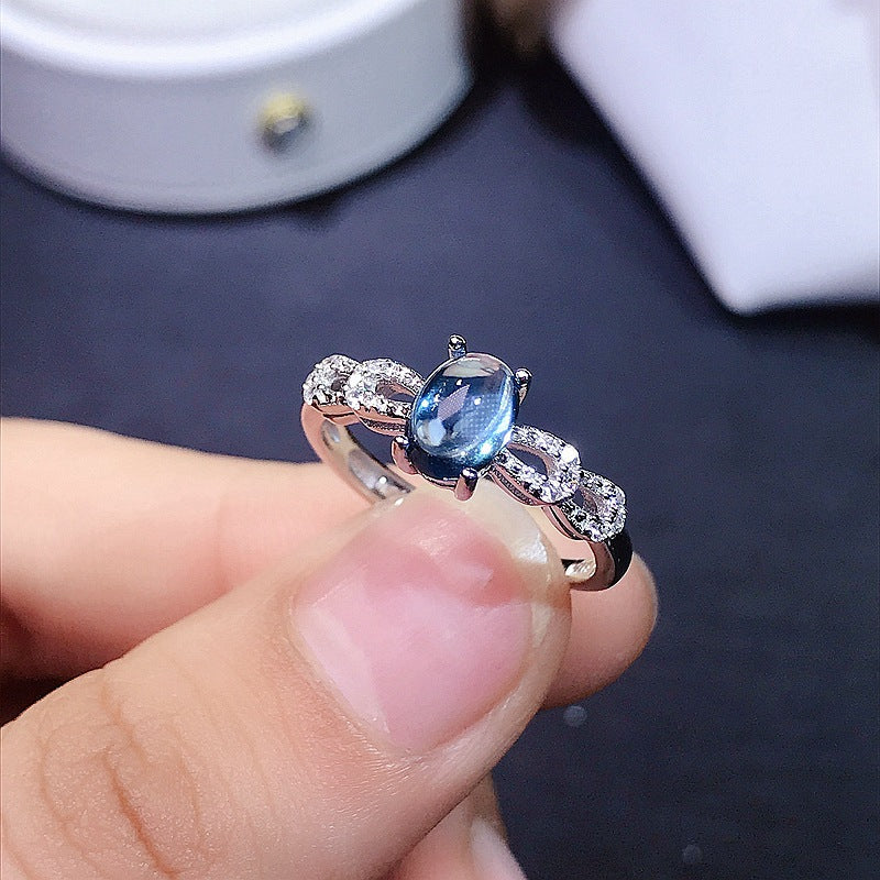 Blue Topaz 925 Sterling Silver Ring