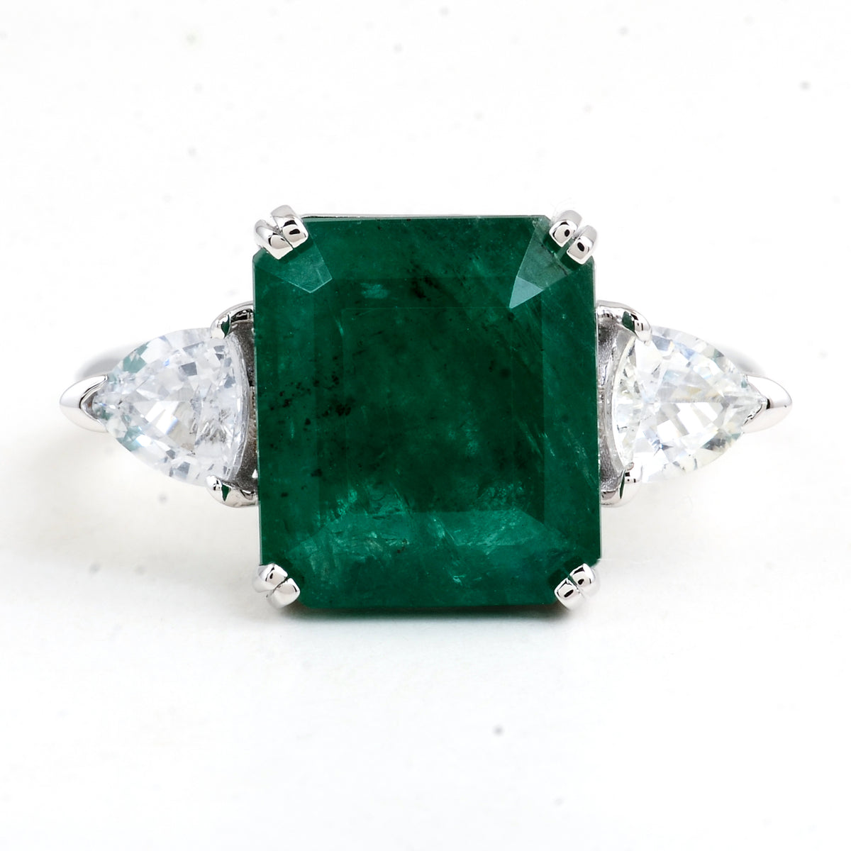 6.56 Carat Natural Beryl Emerald 14K Gold Ring