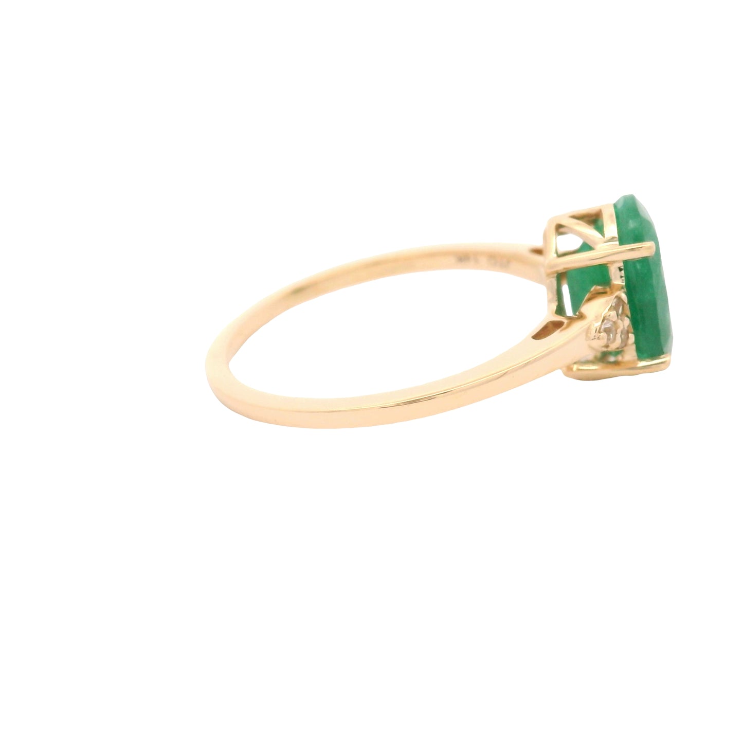 1.91 Ct Oval Emerald 14K Gold Ring
