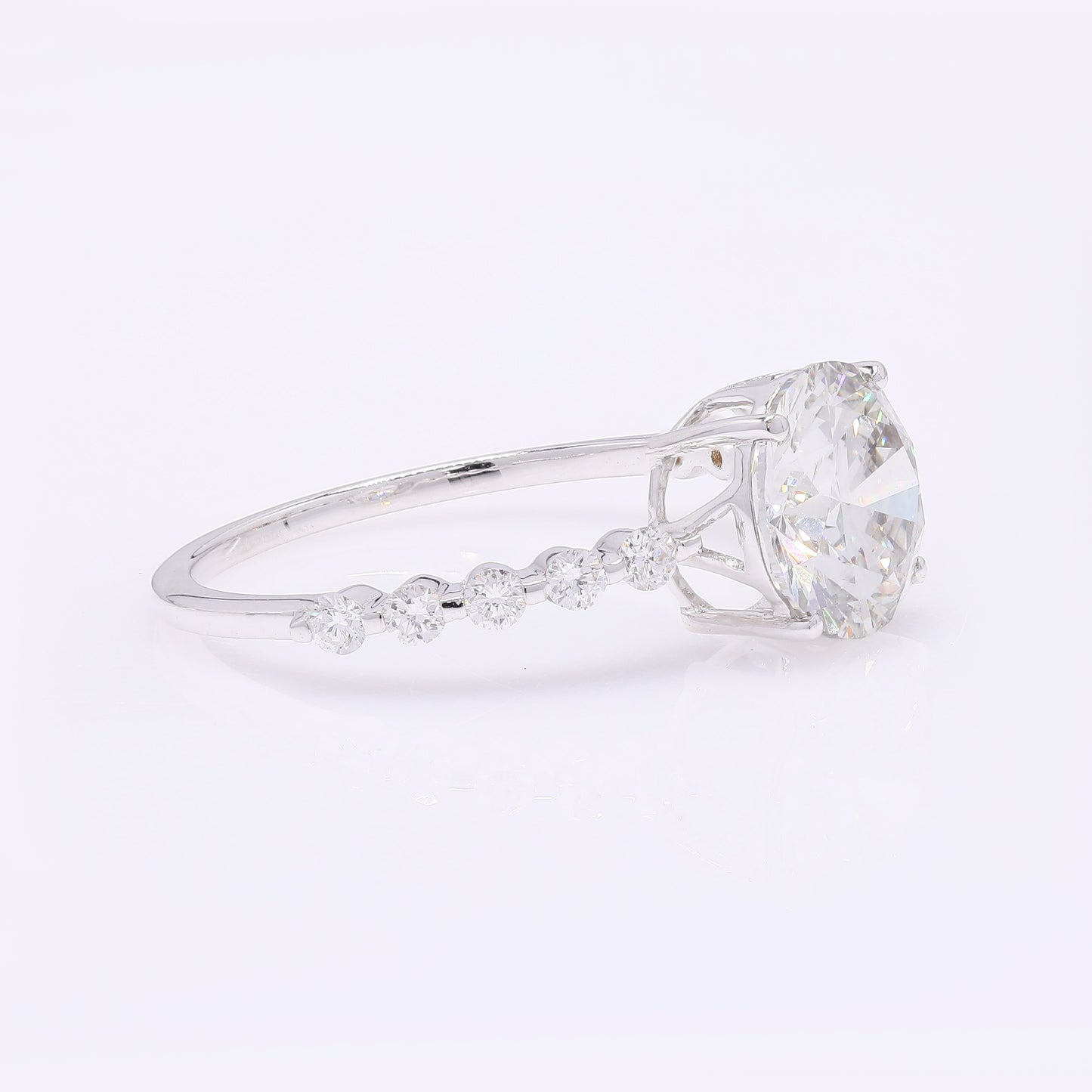 2.22 Carats Lab Grown Diamond 14K Gold Ring