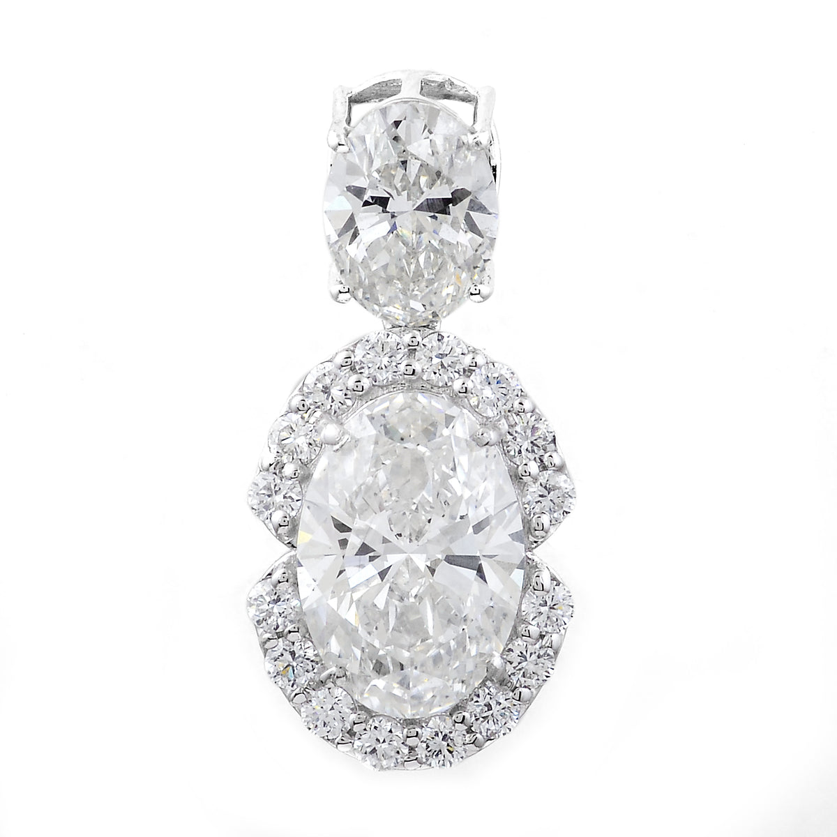 3.45 Carats Lab Grown Diamond 14K Gold Pendant