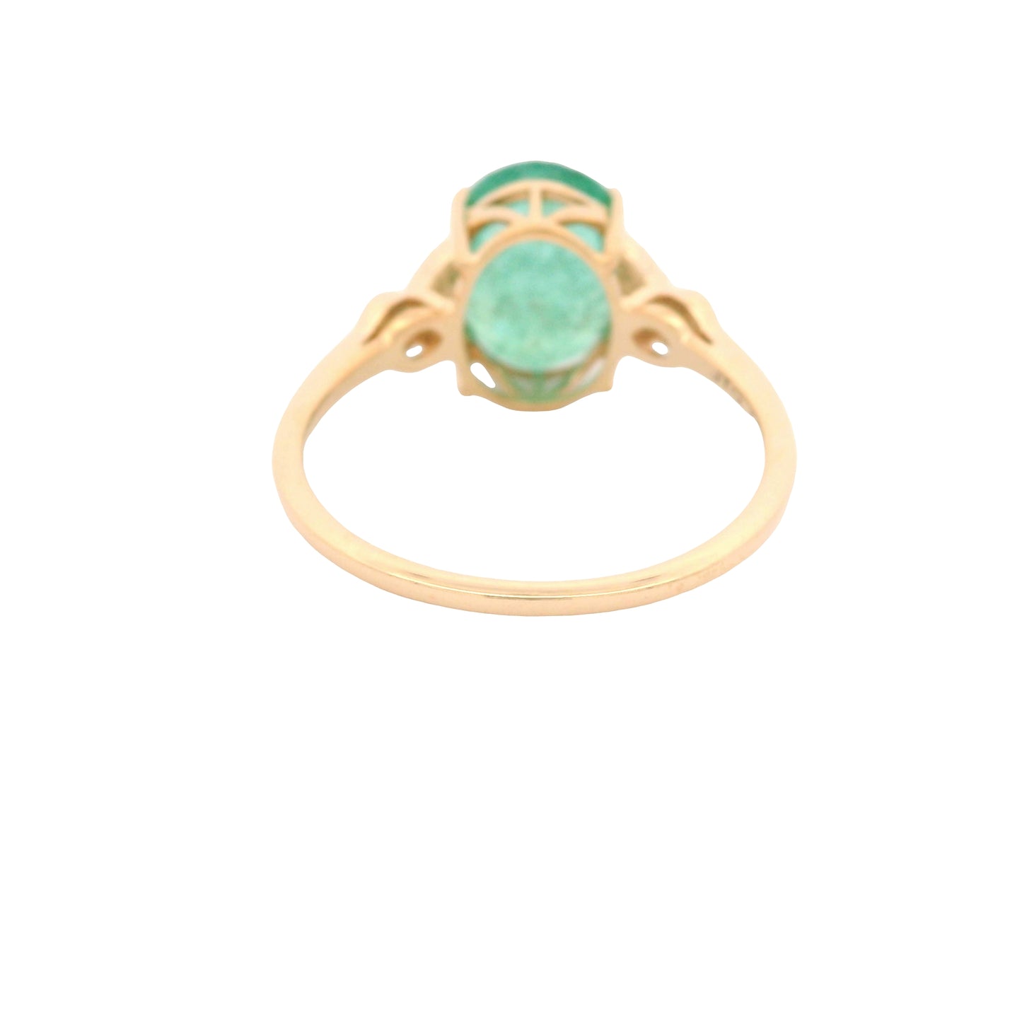 2.45 Ct Oval Emerald 14K Gold Ring