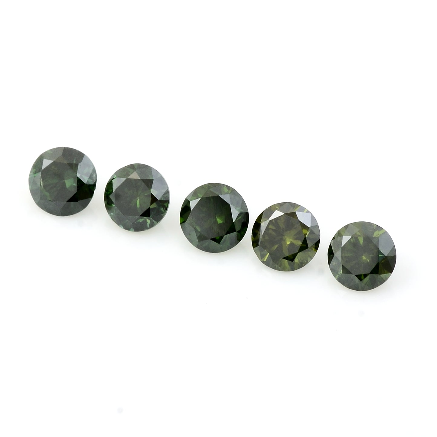 0.52 Green Diamond Round Loose Gemstone