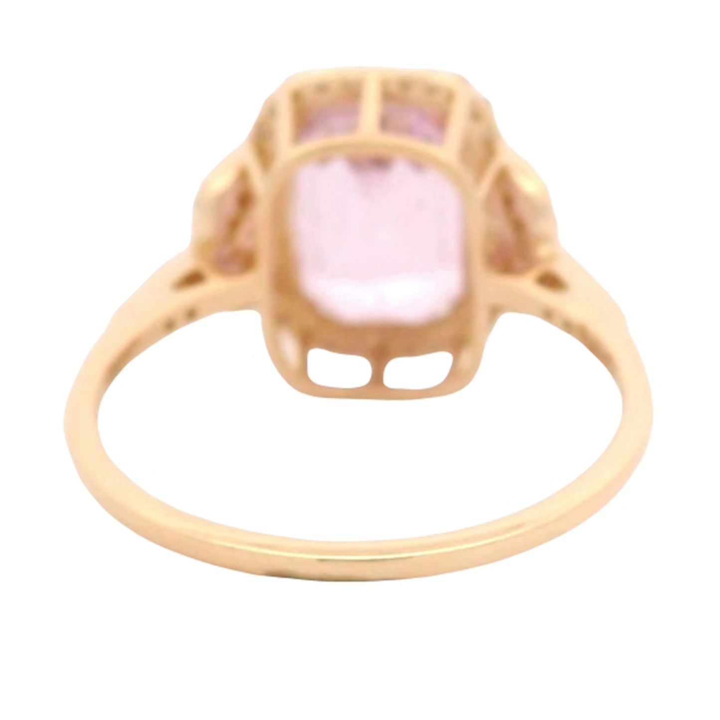 4.75 Ct Cushion Kunzite 14K Gold Ring