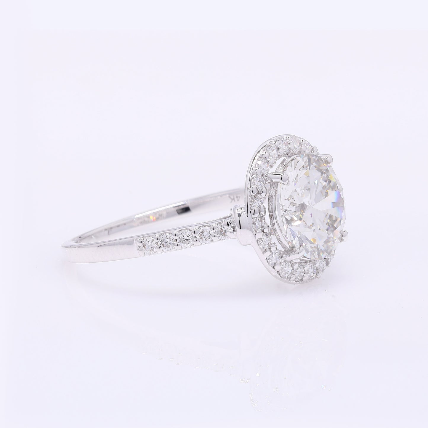 2.47 Carats Lab Grown Diamond 14K Gold Ring
