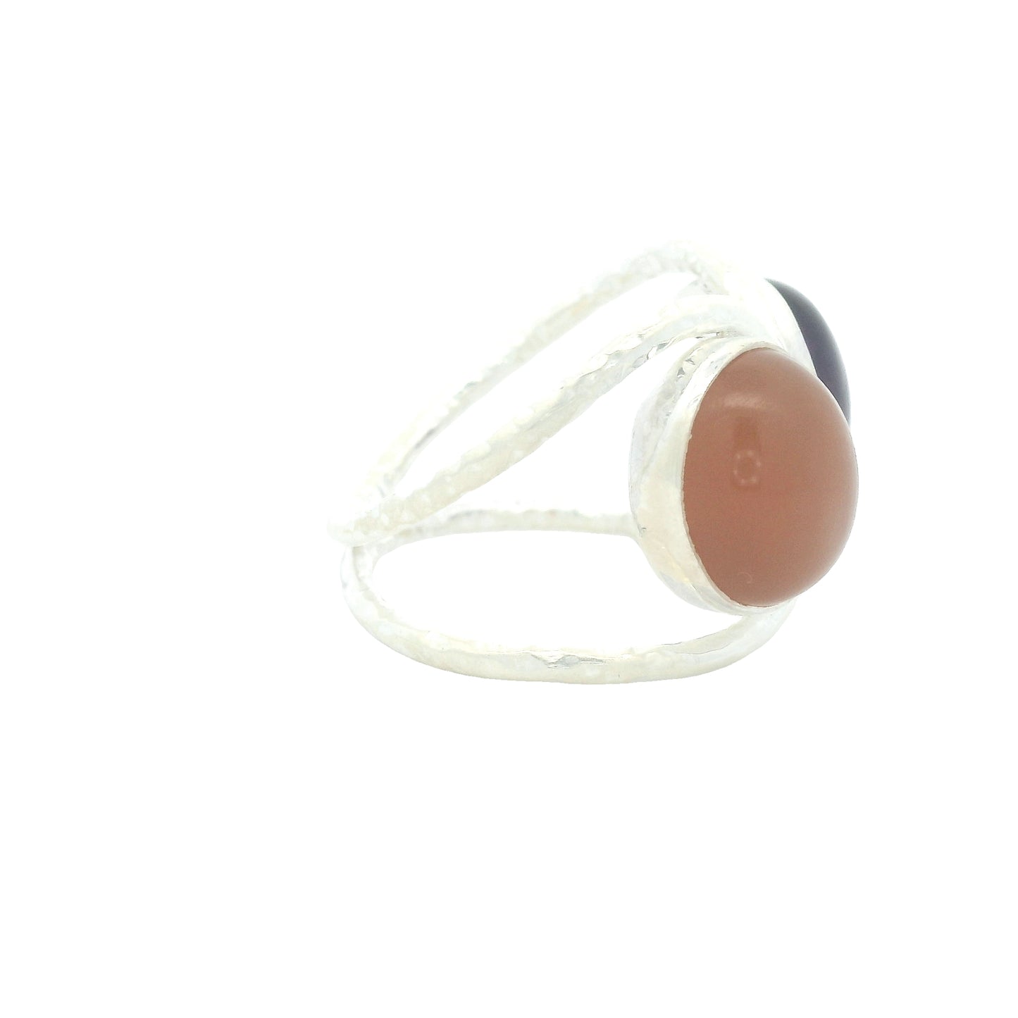 13.05 Ct Amethyst, Moonstone 925 Sterling Silver Ring
