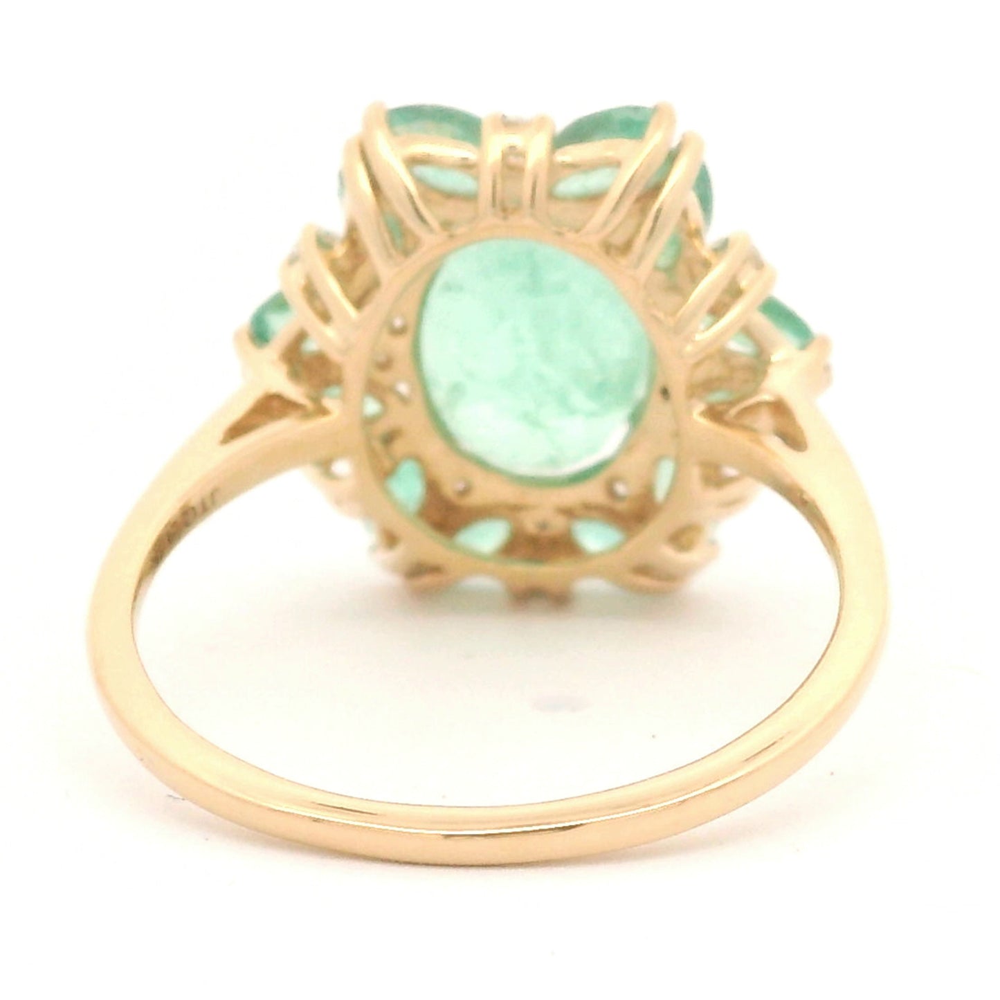 3.35 Ct Oval Emerald 14K Gold Ring