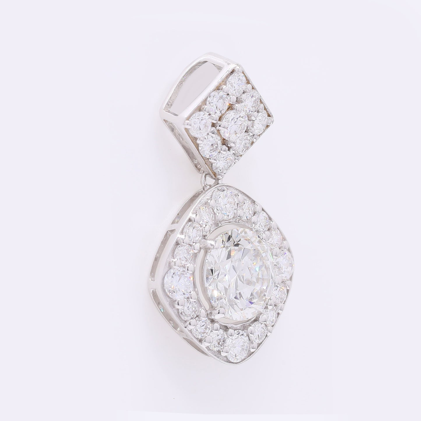 2.44 Carats Lab Grown Diamond 14K Gold Pendant