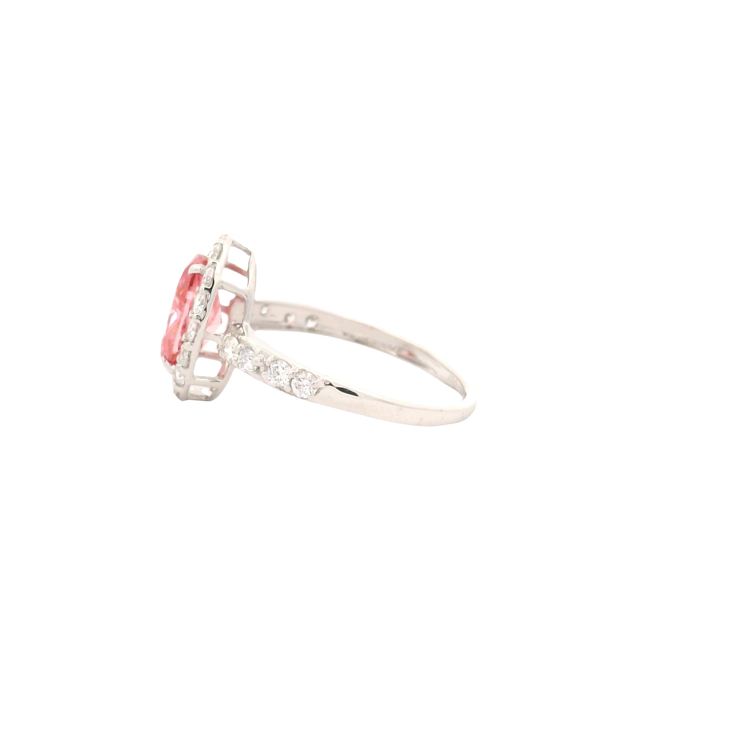 2.20 Carats Pink Lab Grown Diamond 14K Gold Ring