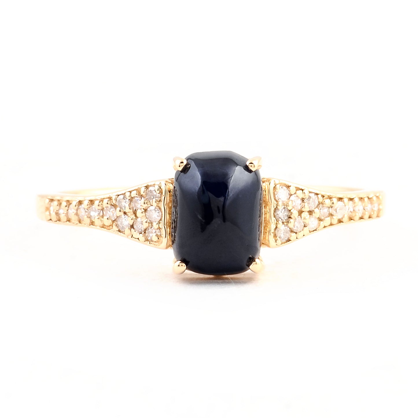 1.41 Carats Natural Corundum Sapphire 14K Gold Ring