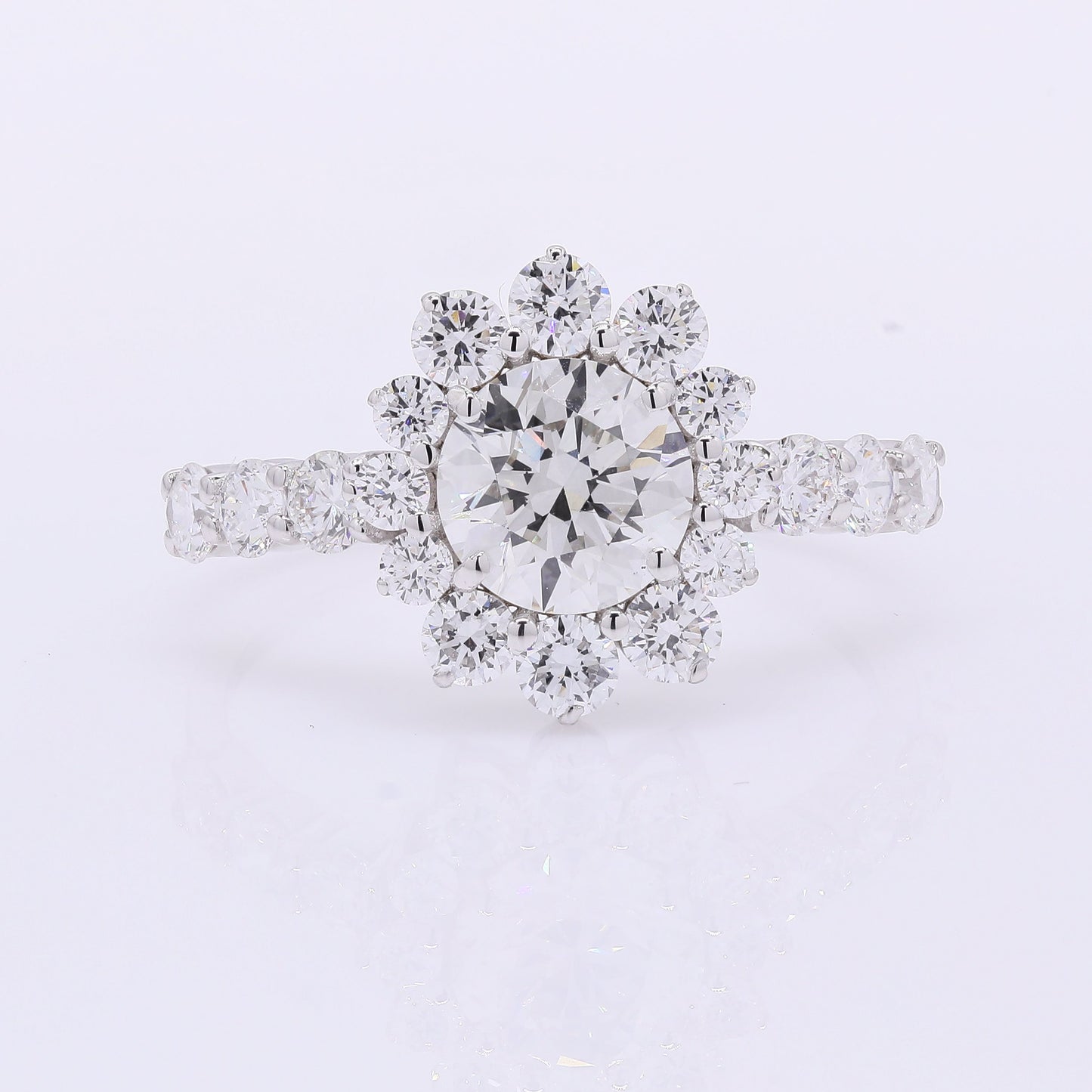 2.08 Carats Lab Grown Diamond 14K Gold Ring