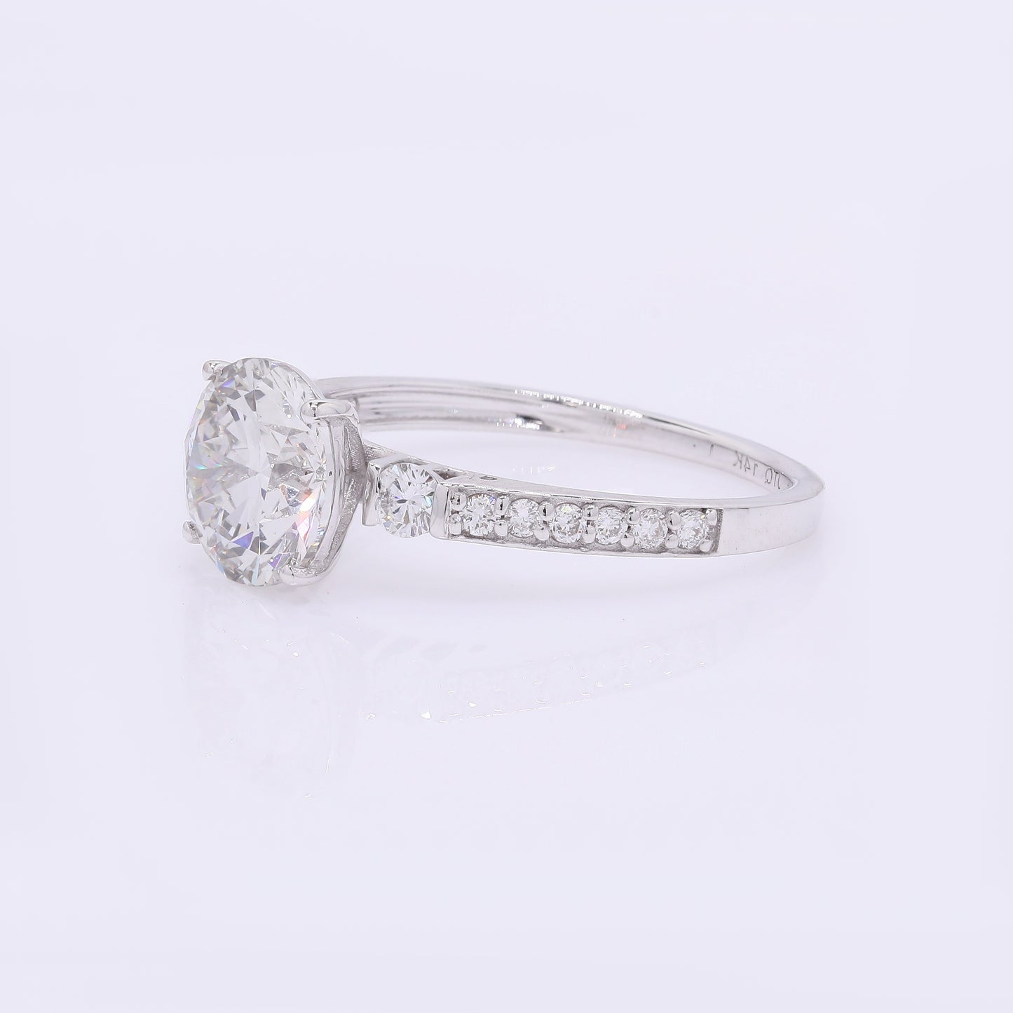 2.35 Carats Lab Grown Diamond 14K Gold Ring