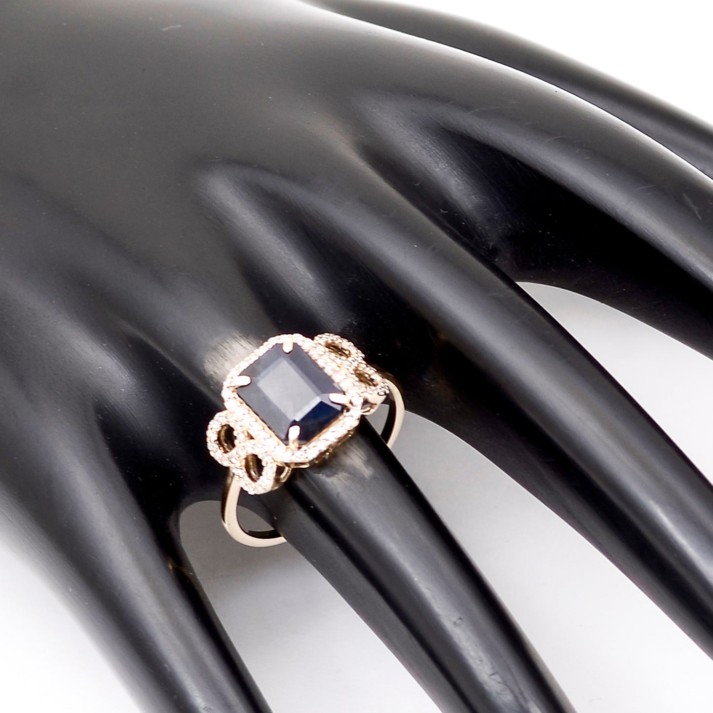 2.51 Ct Octagon Natural Sapphire 14K Gold Ring