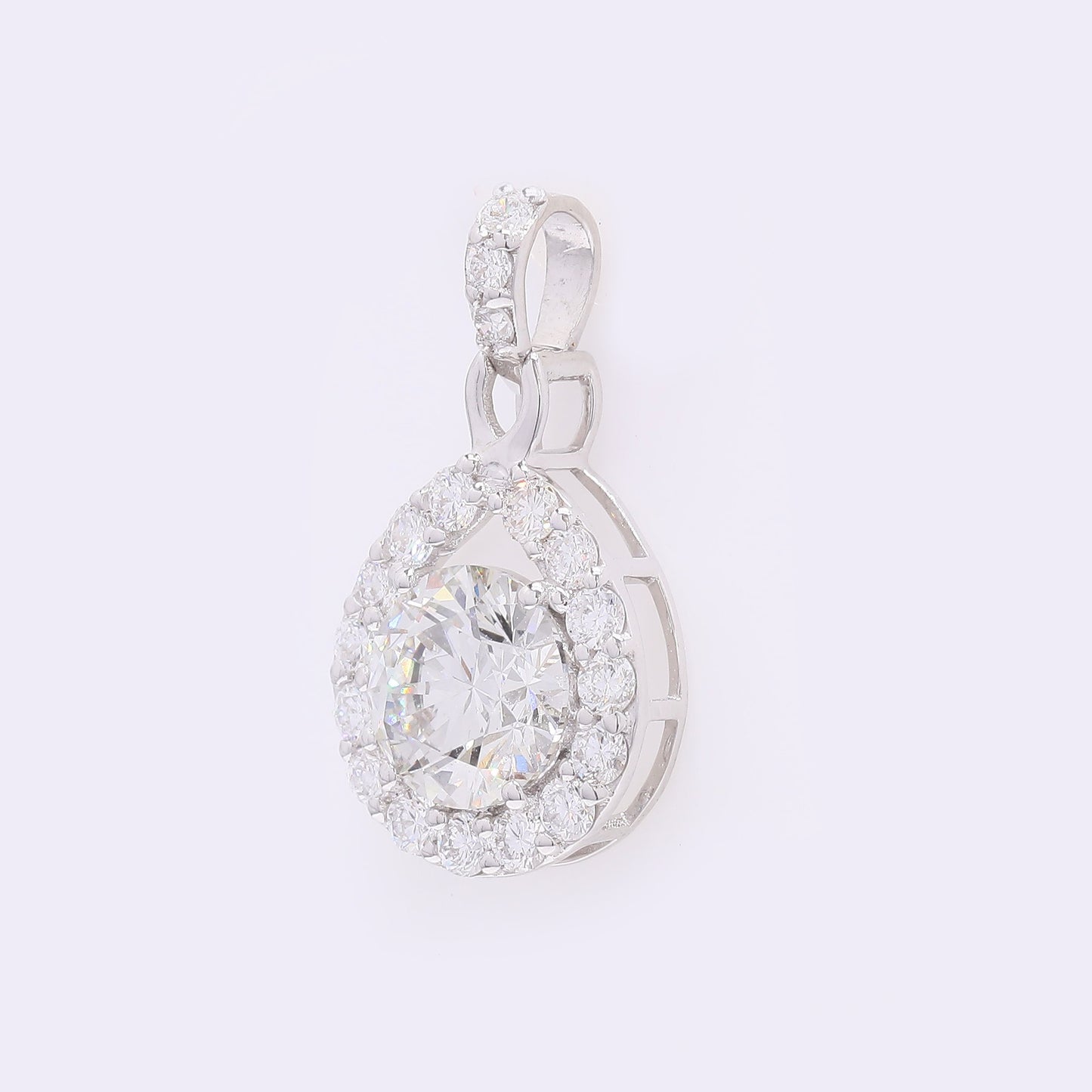 2.08 Carats Lab Grown Diamond 14K Gold Pendant