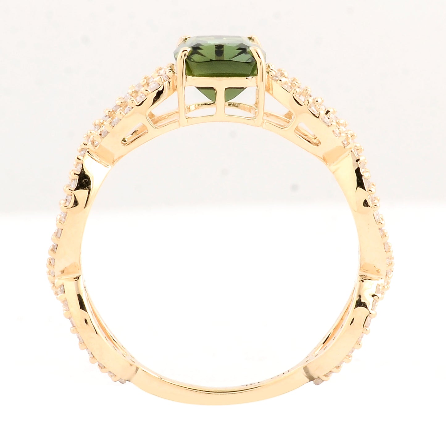 1.35 Carats Natural Tourmalines 14K Gold Ring