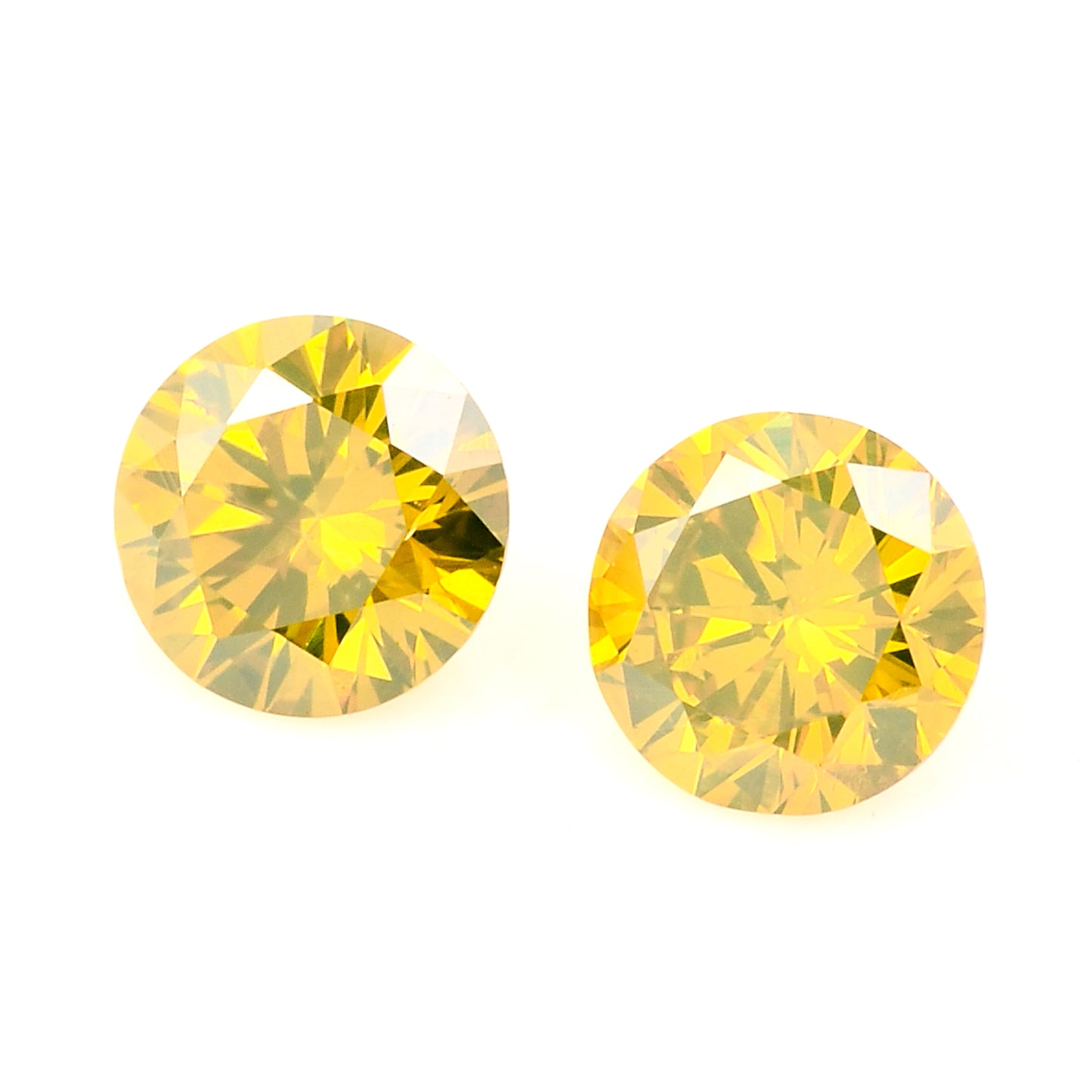 0.40 Yellow Diamond Round Loose Gemstone