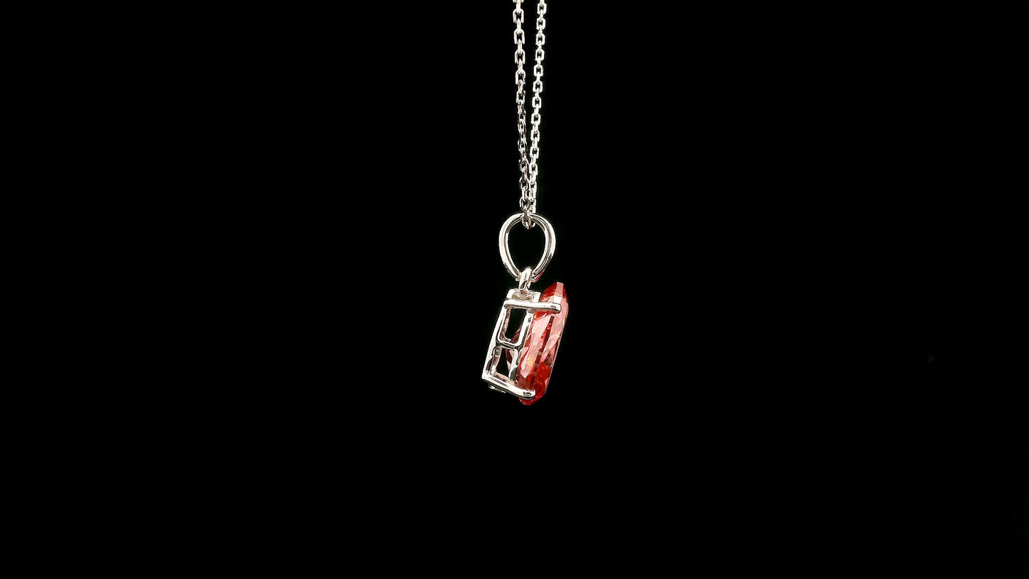 2.05 Carats Pink Lab Grown Diamond 14K Gold Pendant