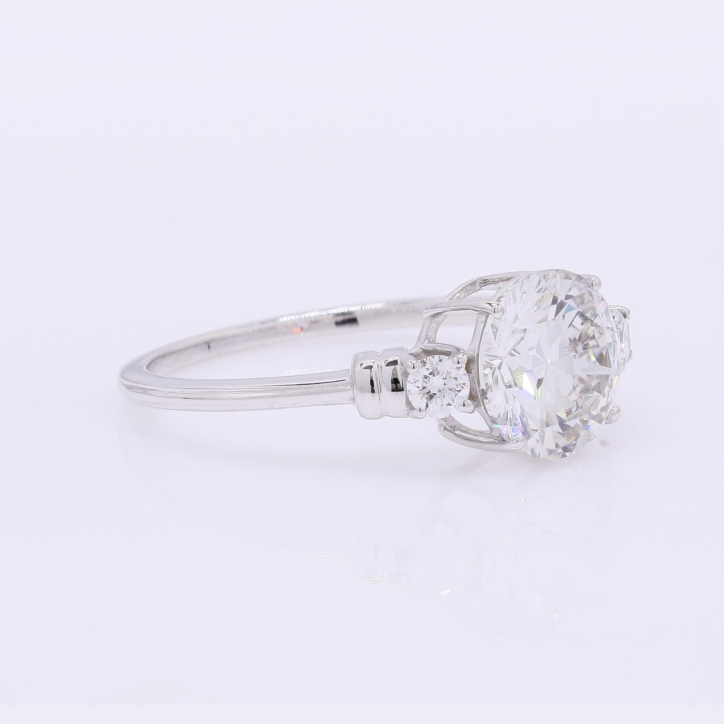 2.13 Carats Lab Grown Diamond 14K Gold Ring