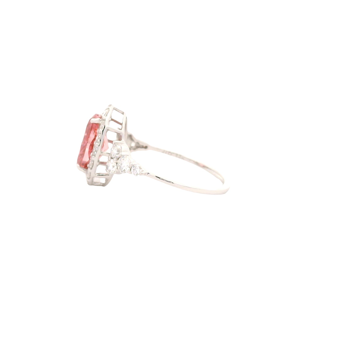 2.90 Carats Pink Lab Grown Diamond 14K Gold Ring