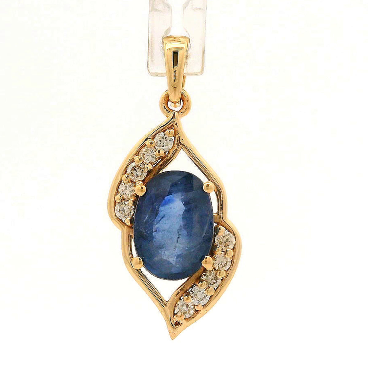 1.76 Ct Oval Sapphire 14K Gold Pendant