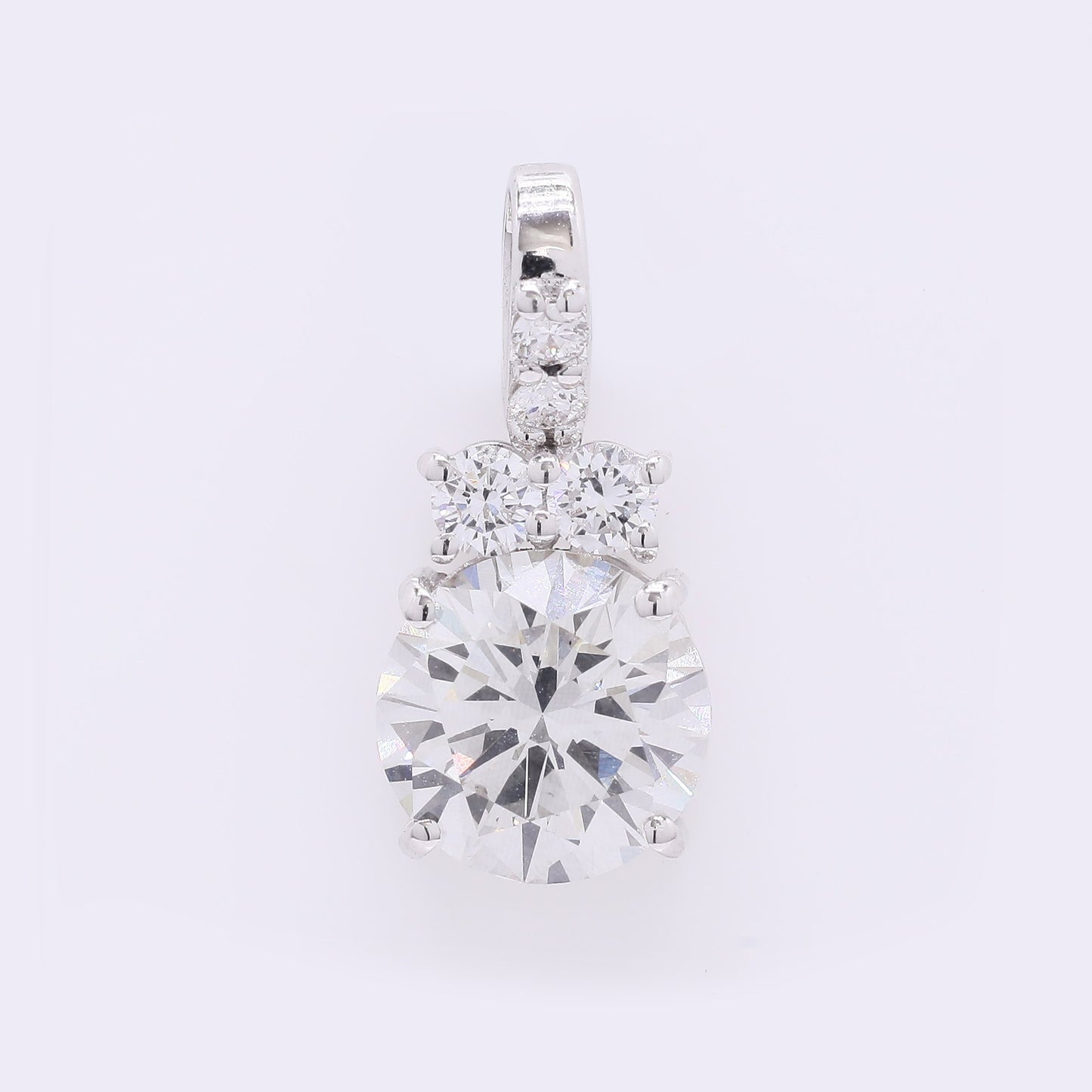 2.07 Carats Lab Grown Diamond 14K Gold Pendant
