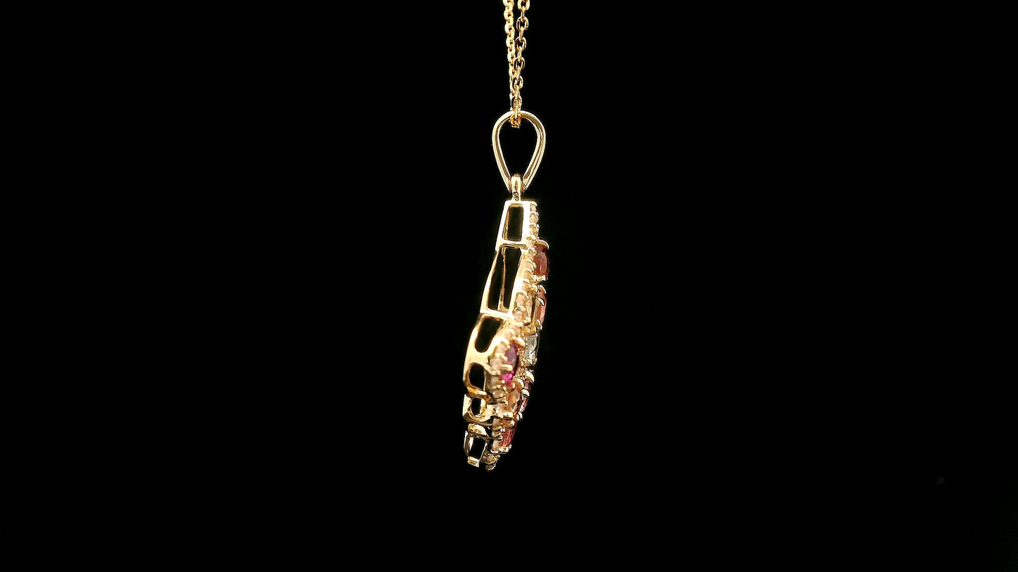 1.40 Ct Round Tourmaline 14K Gold Pendant