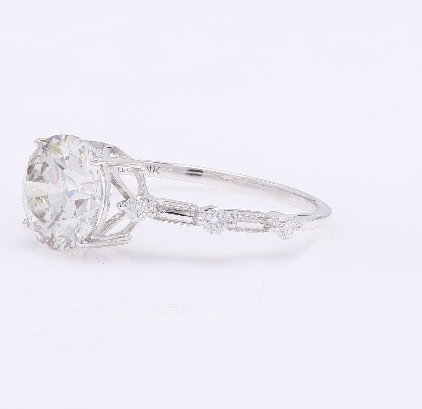 2.16 Carats Lab Grown Diamond 14K Gold Ring