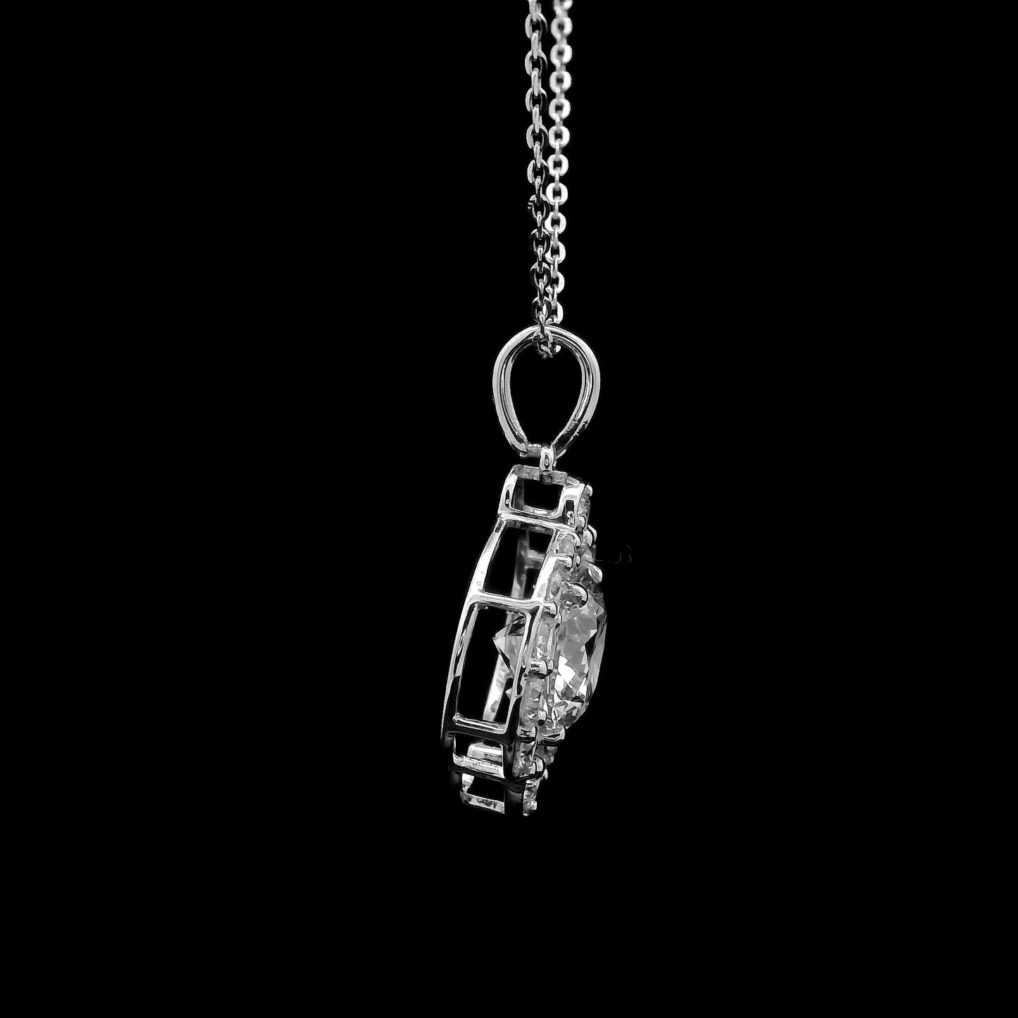 2.15 Carats Lab Grown Diamond 14K Gold Pendant