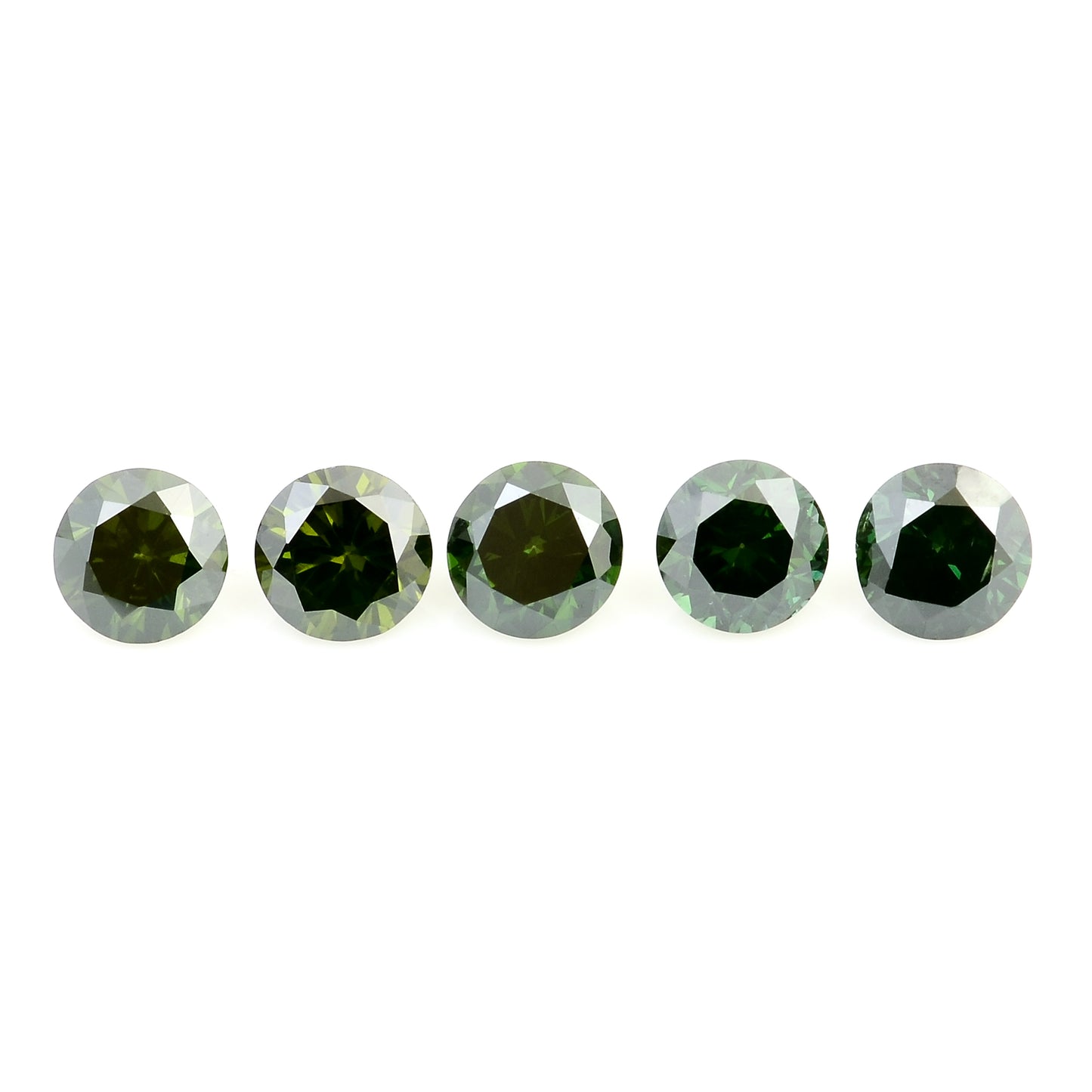 0.52 Green Diamond Round Loose Gemstone