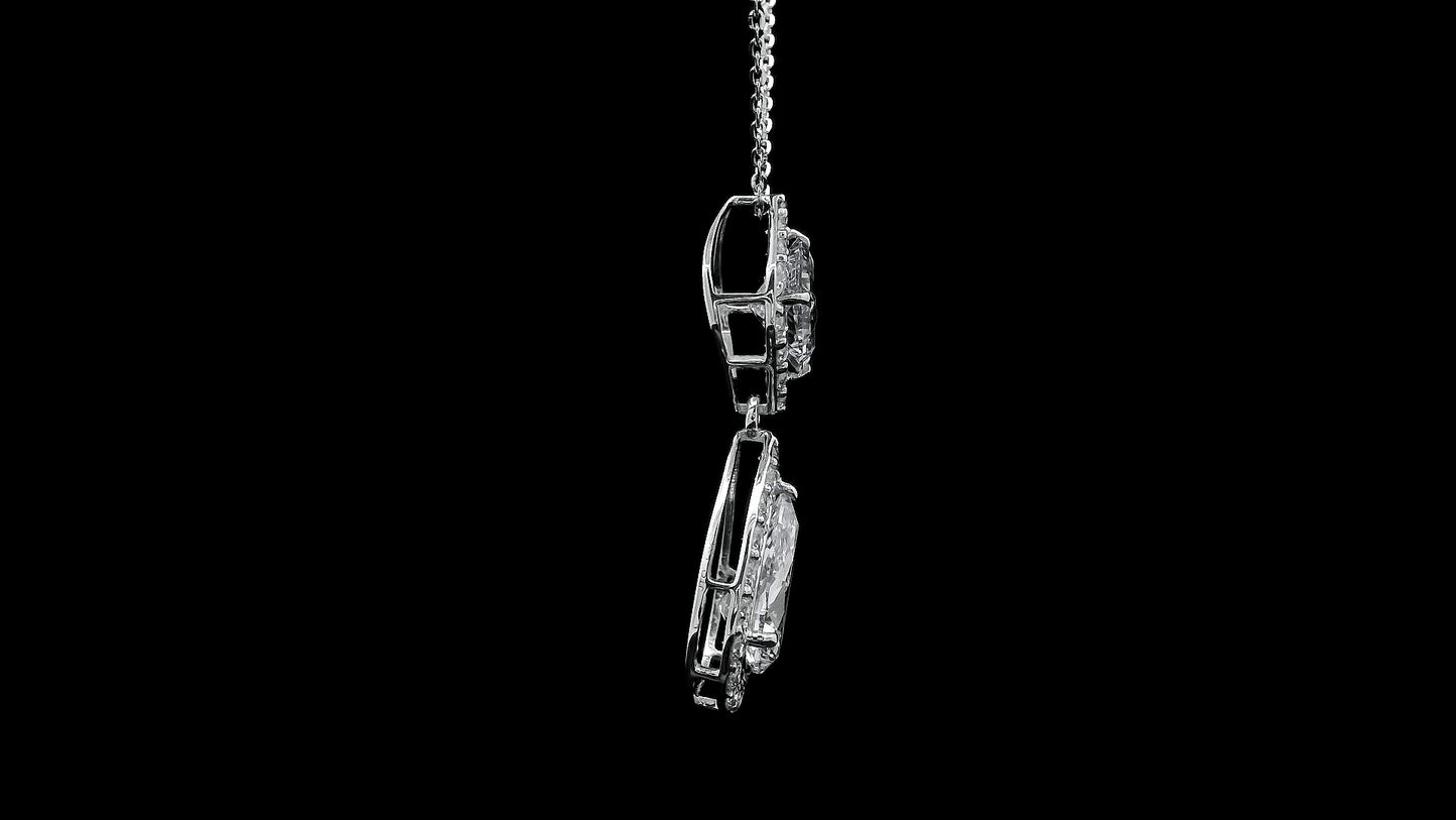 3.22 Carats Lab Grown Diamond 14K Gold Pendant