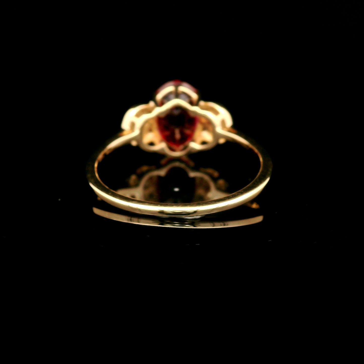 2.28 Ct Oval Mixed Cut Lab Grown Ruby 14K Gold Ring