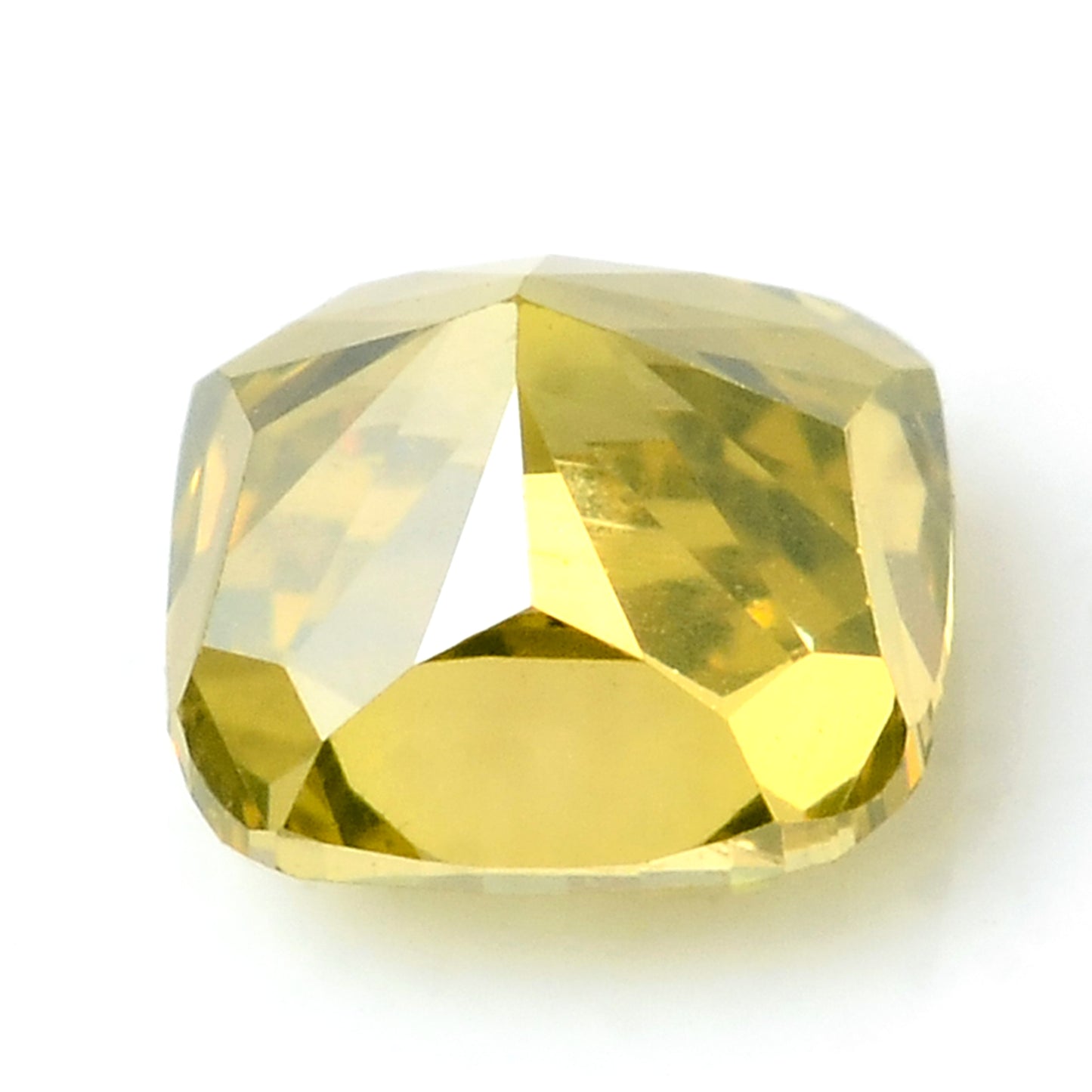 0.39 Carat Yellow Diamond Cushion Loose Gemstone