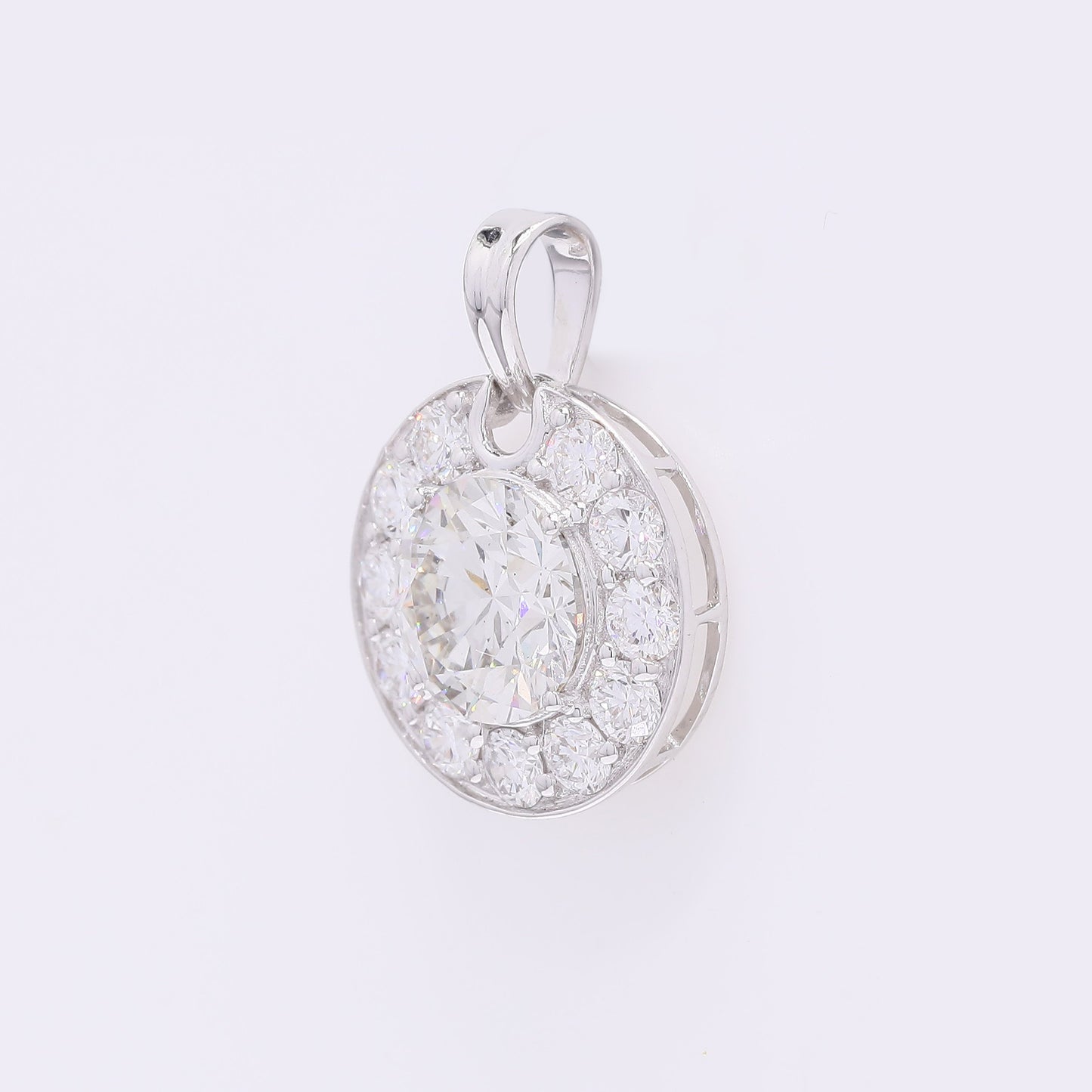 2.30 Carats Lab Grown Diamond 14K Gold Pendant