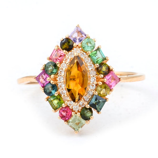 1.05 Ct Marquise Tourmaline 14K Gold Ring