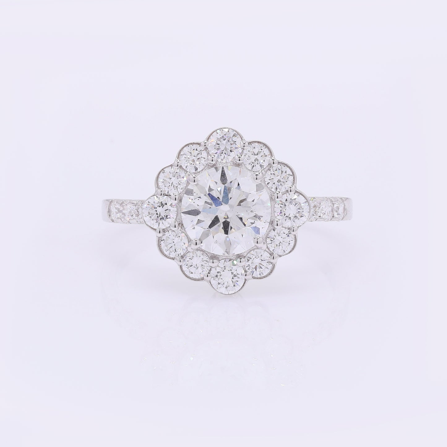 2.08 Carats Lab Grown Diamond 14K Gold Ring