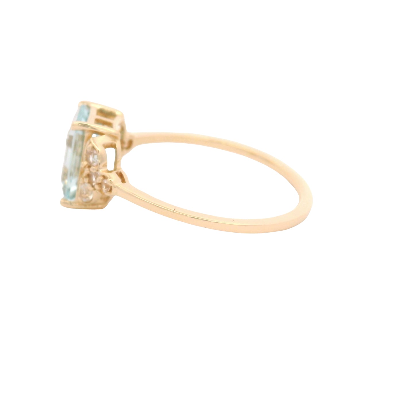1.66 Ct Octagon Aquamarine 14K Gold Ring