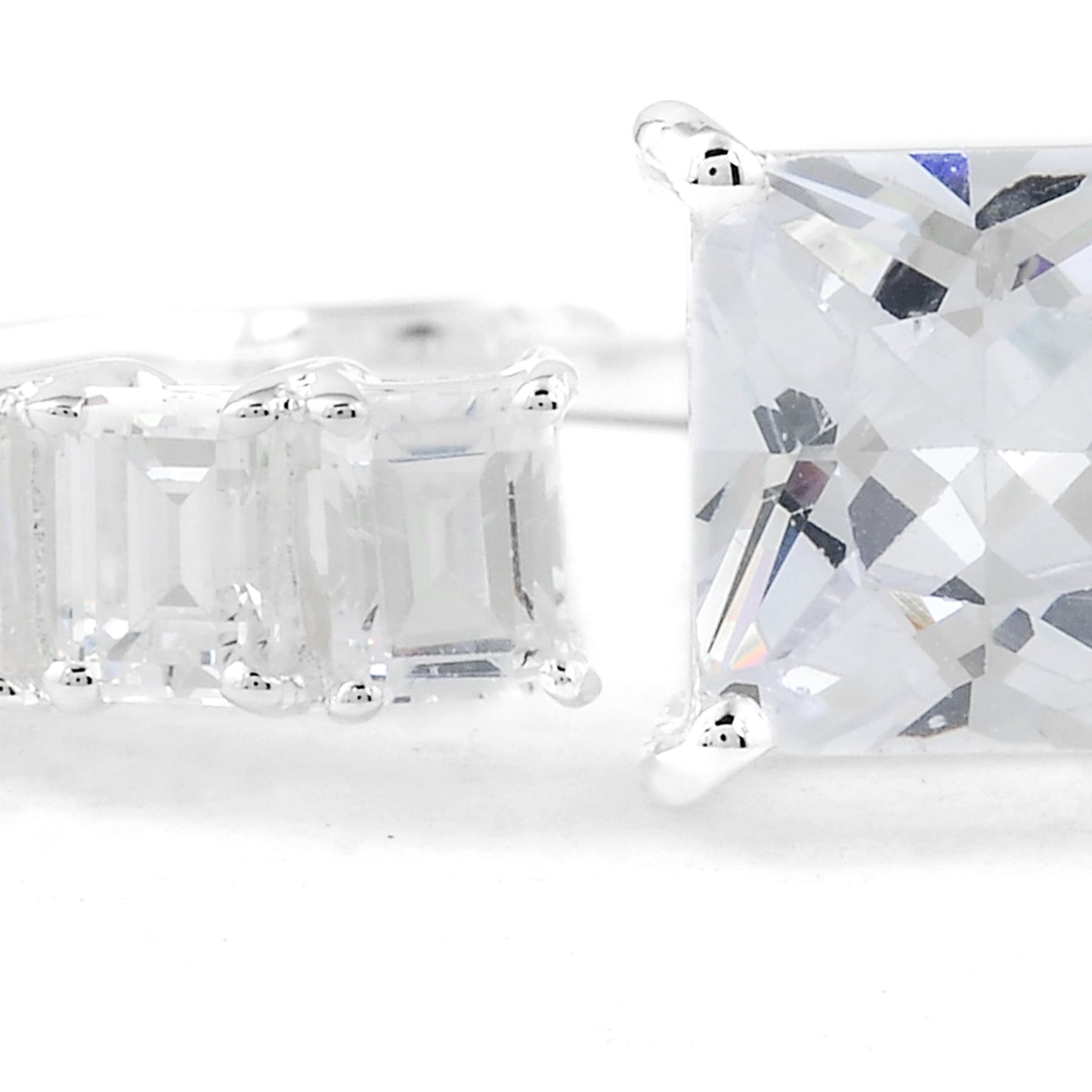 1.19 Ct Octagon Cubic Zirconia 925 Sterling Silver Ring