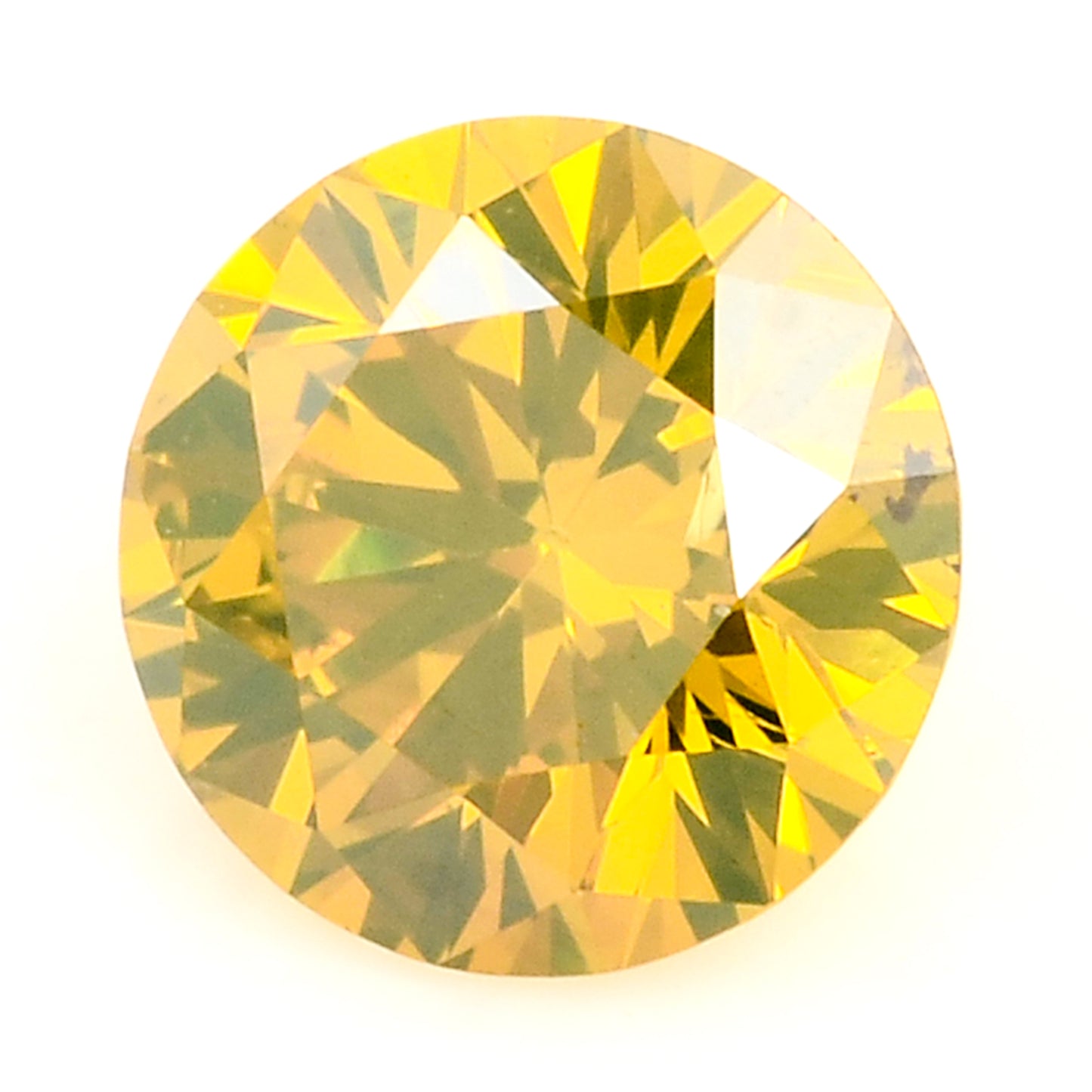 0.28 Yellow Diamond Round Loose Gemstone