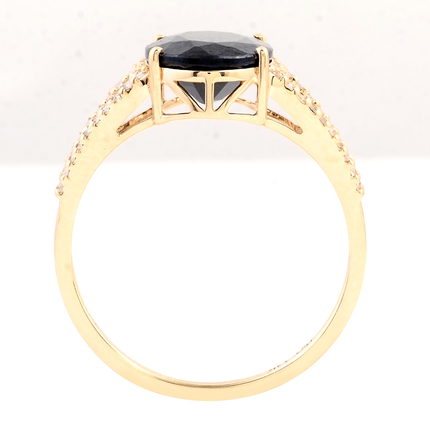 3.04 Carats Natural Codundum Sapphire 14K Gold Ring