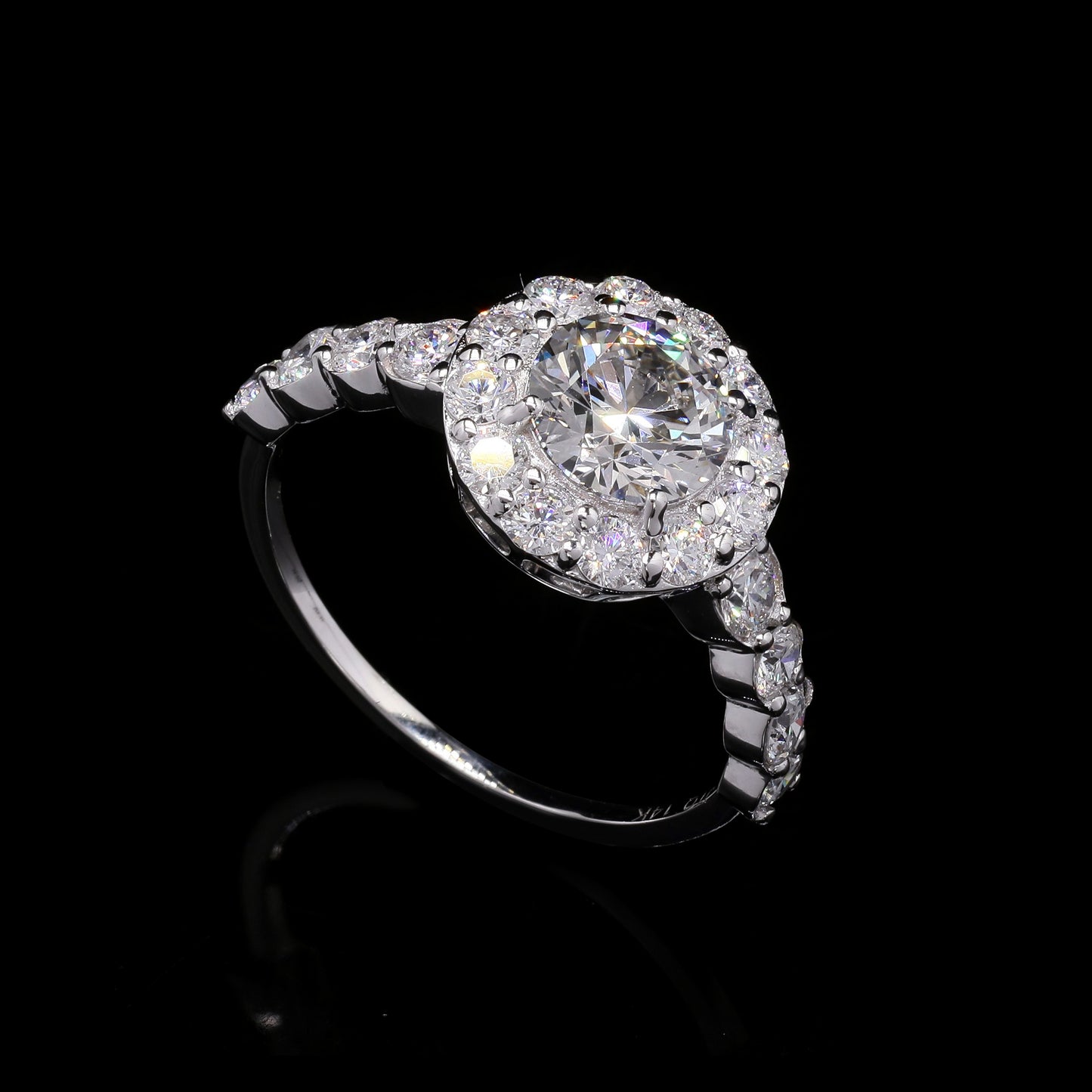 2.14 Carats Lab Grown Diamond 14K Gold Ring