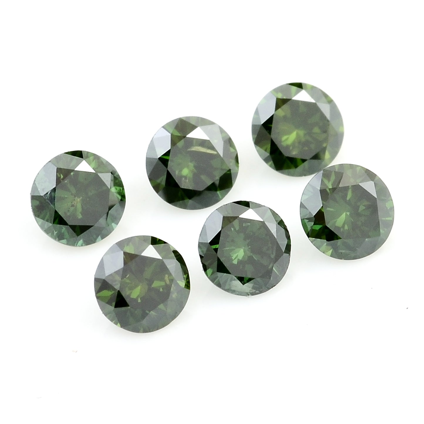 0.50 Green Diamond Round Loose Gemstone